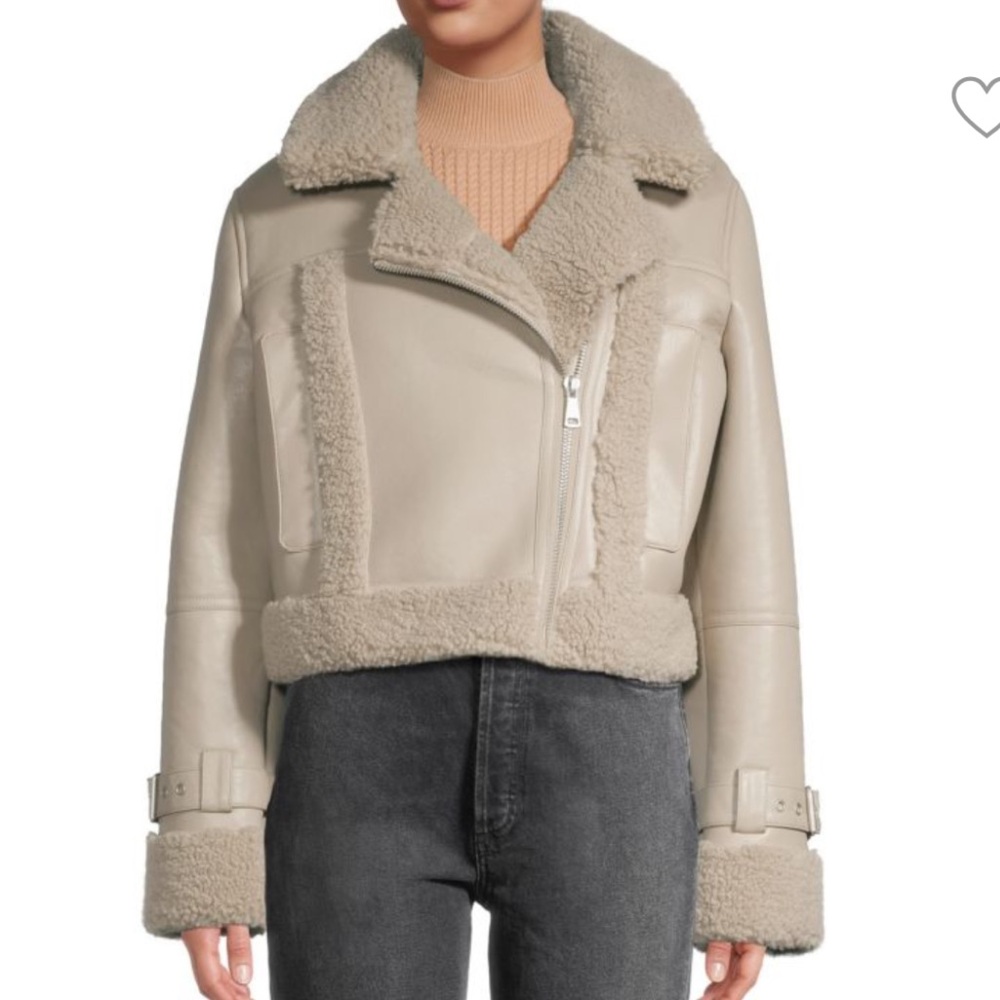 Apparis Jay Faux Leather & Faux Shearling Moto Jacket - Picture 5 of 8